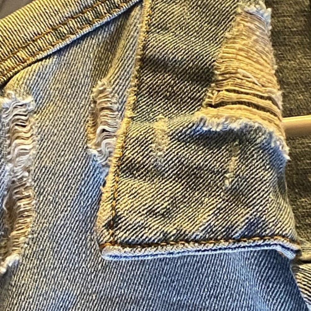 Ci Sono Denim Jacket Sz M Distressed Ripped Light‎ Blue Model DJK53 Womens L - Picture 5 of 10